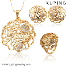Joyería plateada oro de la venta al por mayor de la joyería de 63144-Xuping fijada con nuevo diseño